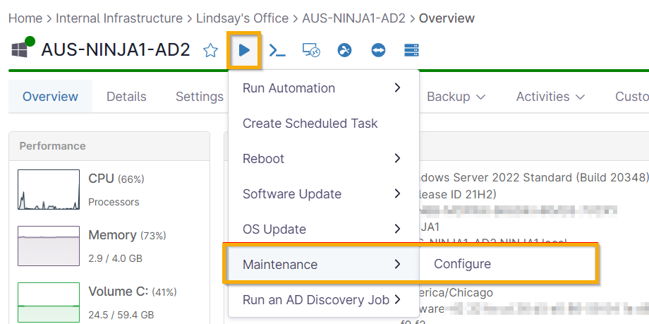 exécuter le mode maintenance.png